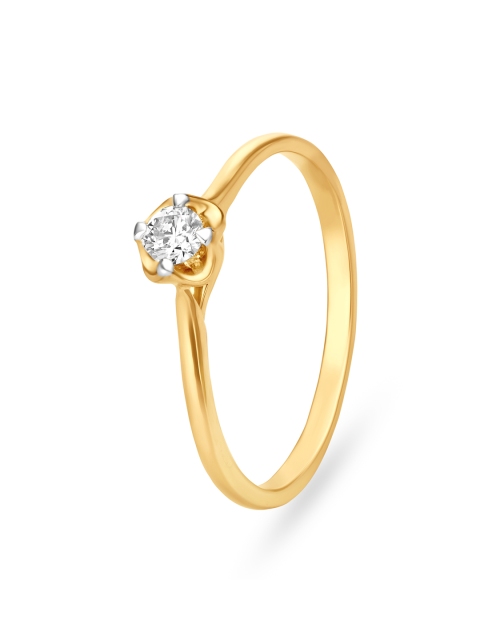 

Mia by Tanishq 14KT Gold Diamond Ring for Women in Tapered Band