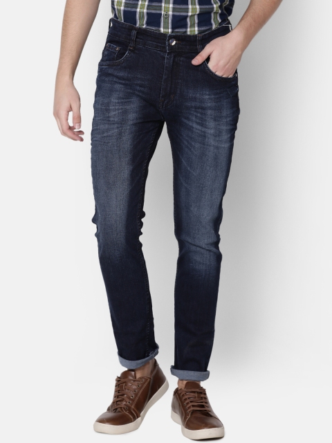 

CINOCCI Men Blue Slim Fit Mid-Rise Clean Look Stretchable Jeans