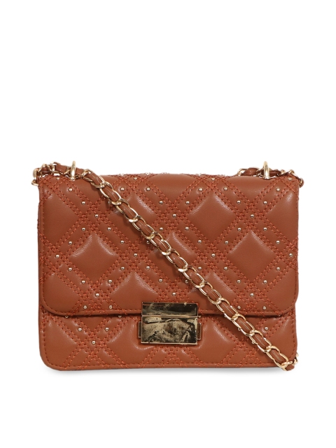 

Diwaah Camel Brown Embellished Sling Bag
