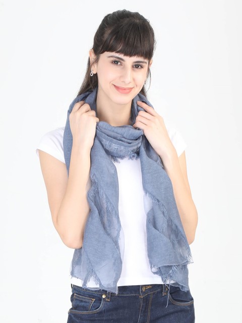 

FabSeasons Women Blue Self Design Scarf