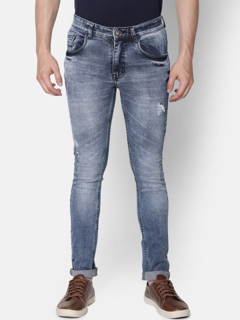 

CINOCCI Men Blue Skinny Fit Mid-Rise Clean Look Stretchable Jeans