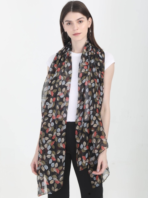 

FabSeasons Women Black Printed Scarf