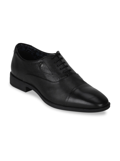 

Van Heusen Men Black Textured Oxfords