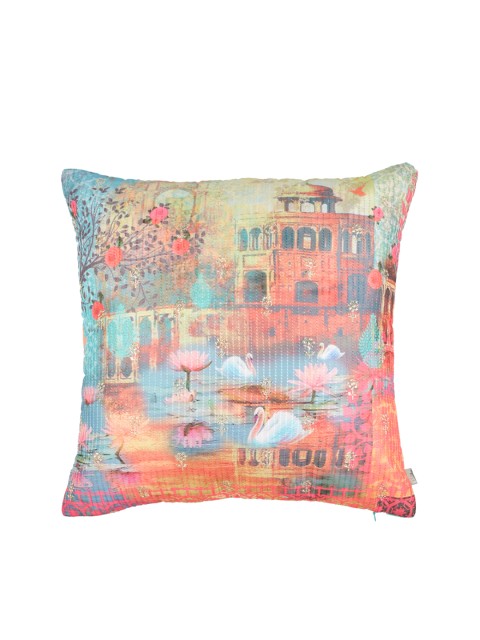

Living Essence Multicoloured Single Abstract Square Cushion Covers, Multi
