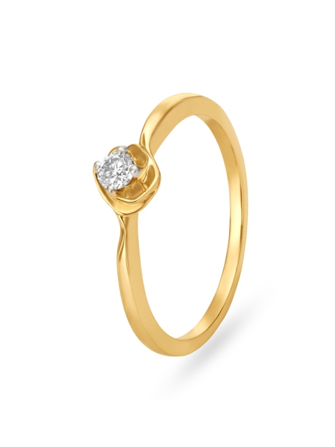 

Mia by Tanishq 14KT Gold Diamond Ring for Women in Flower Design