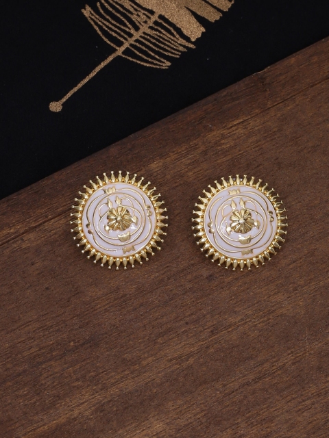 

Voylla Gold-Toned Circular Handcrafted Enameled Studs