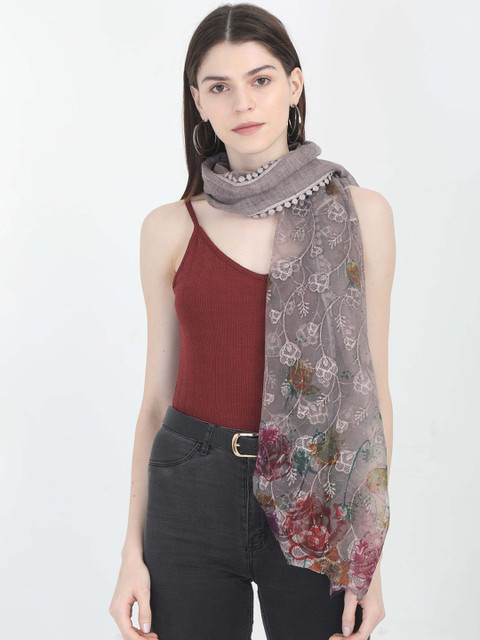 

FabSeasons Women Pink Embroidered Scarf