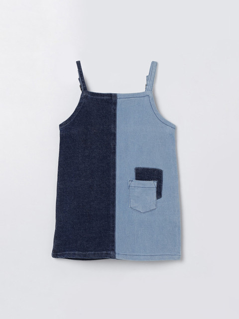 

Juniors by Lifestyle Girls Navy Blue Colourblocked A-Line Top