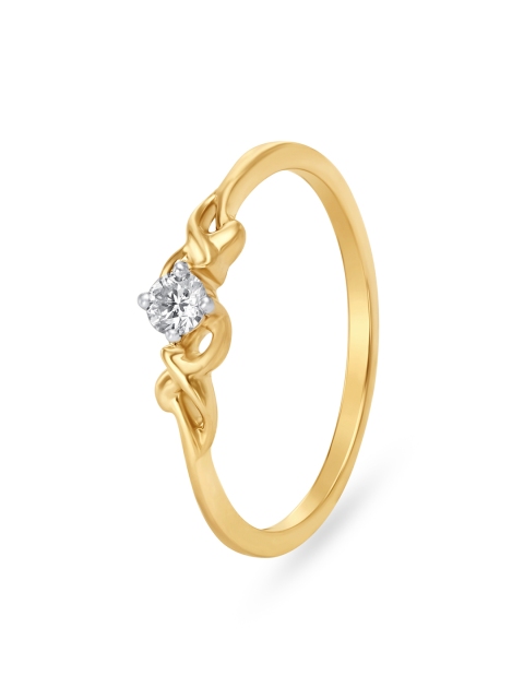 

Mia by Tanishq 14KT Gold Diamond Ring for Women in Braided Design