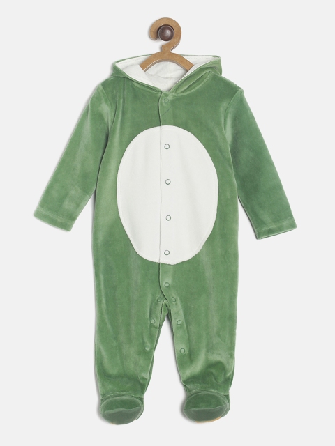

MINI KLUB Boys Green Solid Sleepsuit