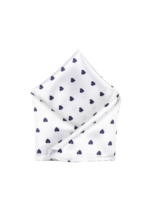 

Blacksmith Men White & Blue Printed Pocket Squares