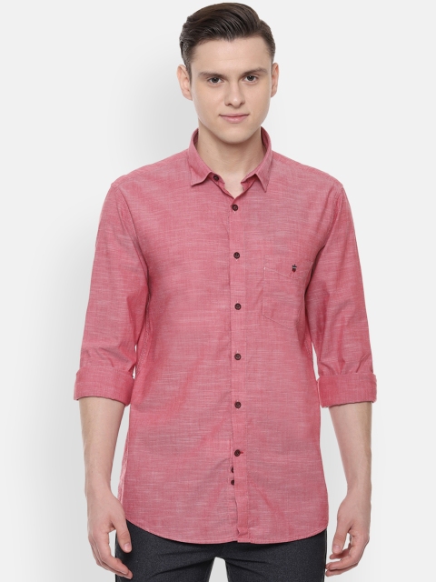 

Louis Philippe Sport Men Pink Slim Fit Self Design Casual Shirt