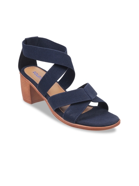 

SOLE HEAD Women Navy Blue Solid Heels