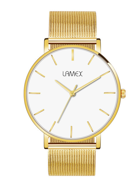

LAMEX Men Gold-Toned Analogue Watch QUEENDLX