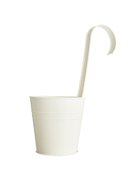 

Living Essence White Textured Planter With Long Handle
