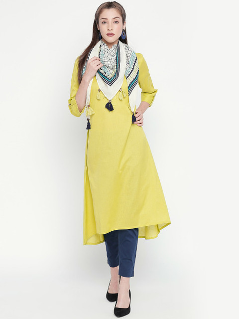

RANGMANCH BY PANTALOONS Women Off-White Printed Scarf