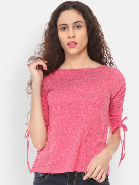 

People Women Pink Printed A-Line Top