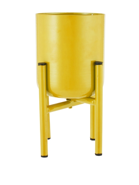 

Living Essence Yellow Solid Planter with Stand