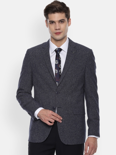 

Van Heusen Men Grey Solid Slim-Fit Blazers