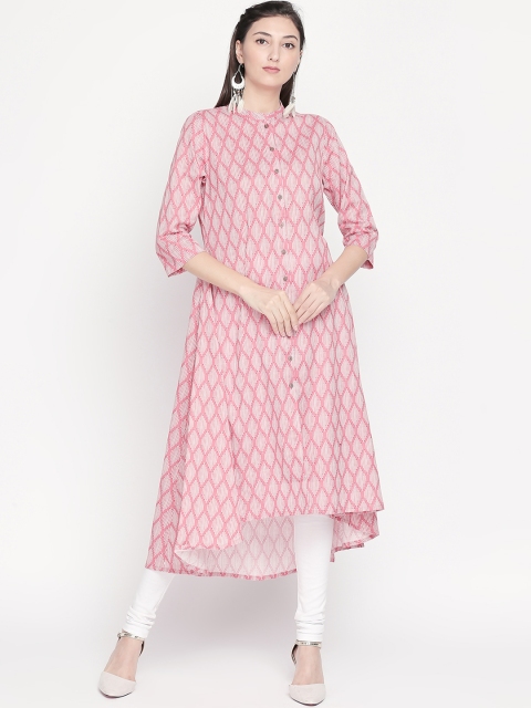 

RANGMANCH BY PANTALOONS Women Pink Printed A-Line Kurta