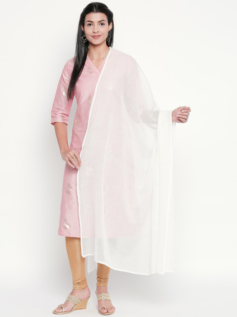 

RANGMANCH BY PANTALOONS Off-White Solid Dupatta