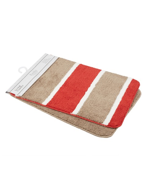 

Saral Home Set of 2 Red & Brown Striped Anti-Skid Doormats