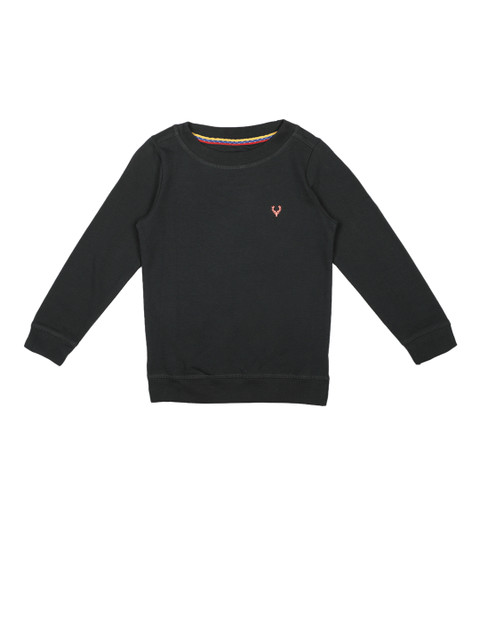 

Allen Solly Junior Boys Black Solid Sweatshirt