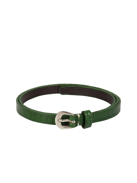 

Aditi Wasan Women Green Genuine Leather Textured Belt