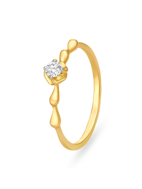 

Mia by Tanishq 14KT Gold Diamond Ring for Women in Floral Design