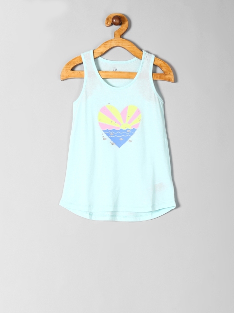 

GAP Girls Blue Printed Tank Top