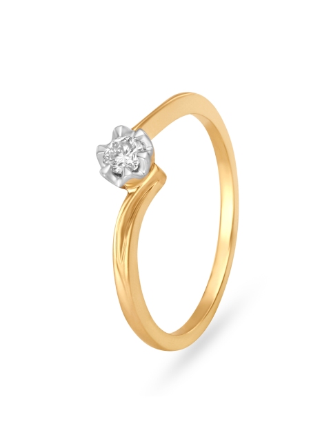 

Mia by Tanishq 14KT Gold Diamond Ring for Women in Bypass Design