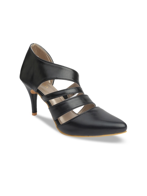 

VALIOSAA Women Black Solid Pumps