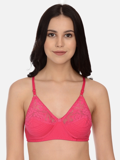 

mod & shy Women Pink Solid Non-Wired Non Padded Everyday Bra MS08