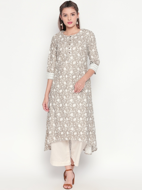 

RANGMANCH BY PANTALOONS Women Grey Printed A-Line Kurta