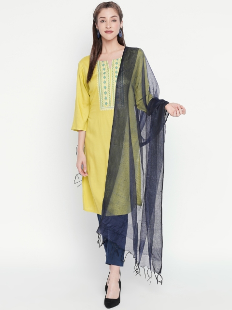 

RANGMANCH BY PANTALOONS Blue Solid Dupatta