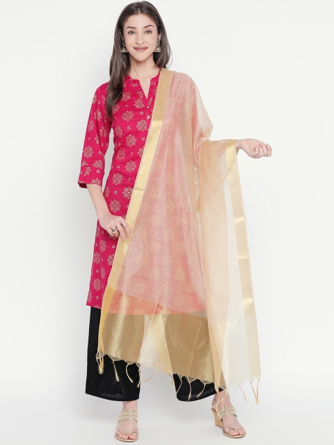 

RANGMANCH BY PANTALOONS Gold-Toned Solid Dupatta
