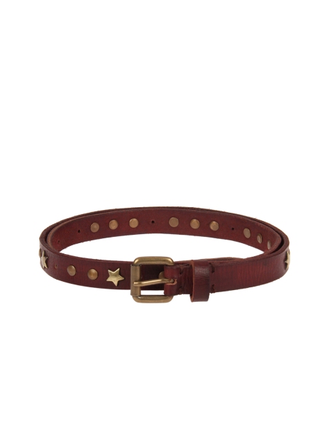 

Aditi Wasan Women Brown Textured Genuine Leather Belt