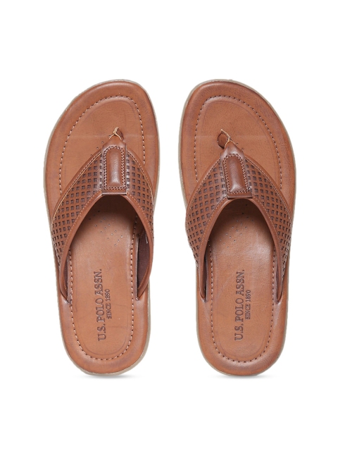 Men Brown Leather Comfort Sandals