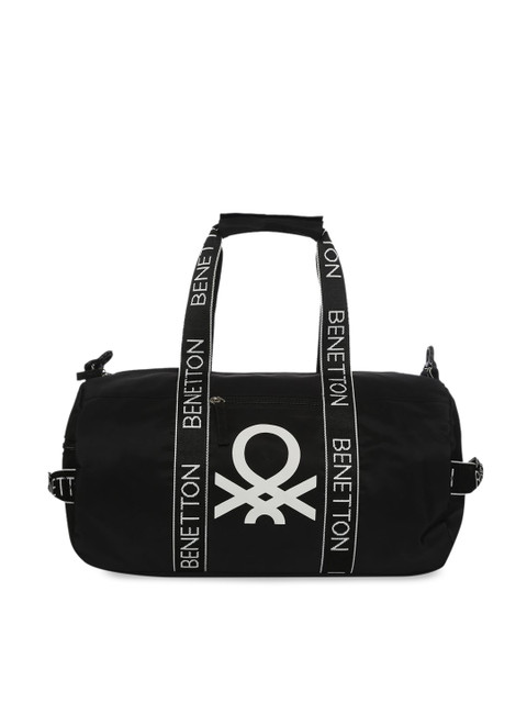 

United Colors of Benetton Unisex Black Solid Duffel Bag