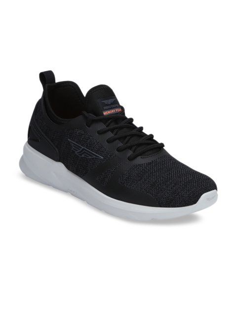 

Red Tape Men Black Textile Walking Shoes
