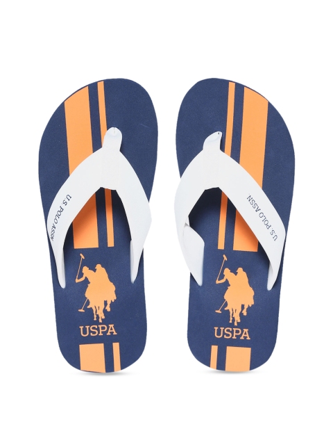 

U.S. Polo Assn. Men White Solid Thong Flip-Flops