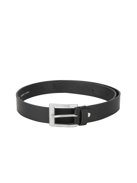 

Red Tape Men Black Solid Leather Belt