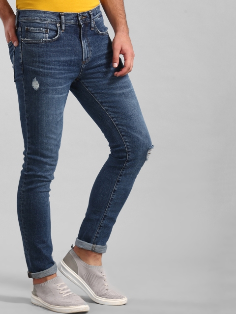 

GAP Men Blue Skinny Fit Mid-Rise Mildly Distressed Stretchable Jeans