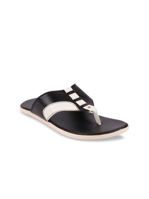 

FAUSTO Men Black & White Comfort Sandals