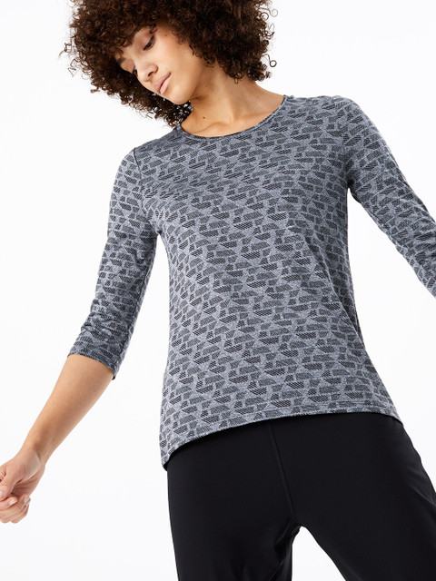 

Marks & Spencer Women Black Printed Round Neck T-shirt