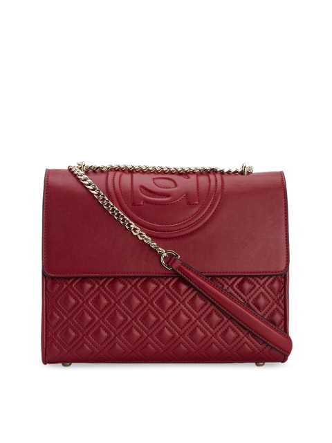 

bebe Maroon Textured Sling Bag