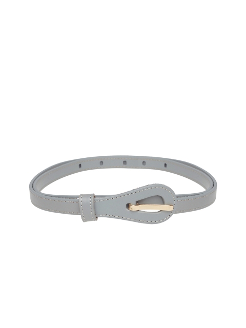 

bebe Women Grey Solid Leather Slim Belt