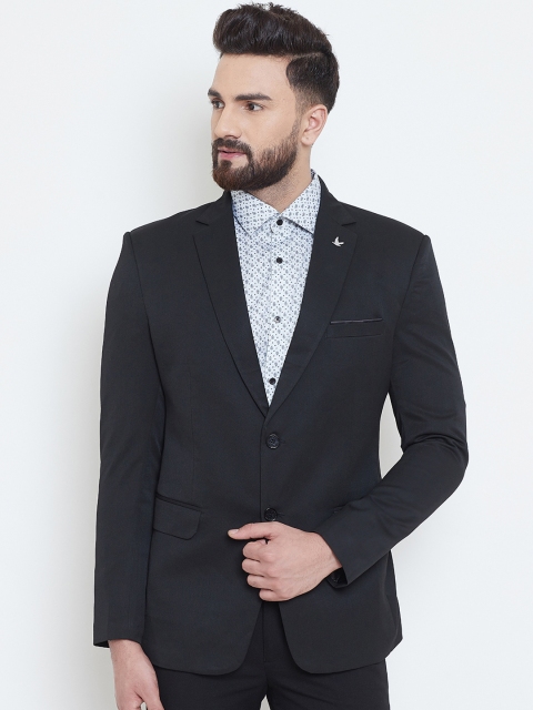 Canary London Men Black Solid Slim-Fit Blazers