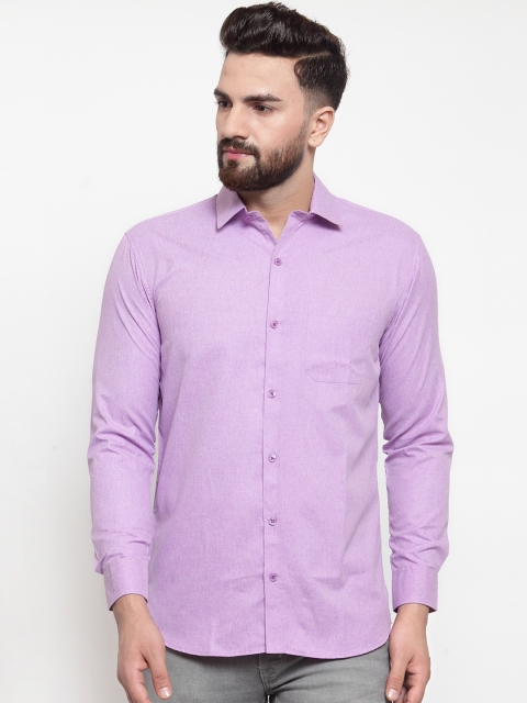 

JAINISH Men Purple Classic Slim Fit Solid Casual Shirt