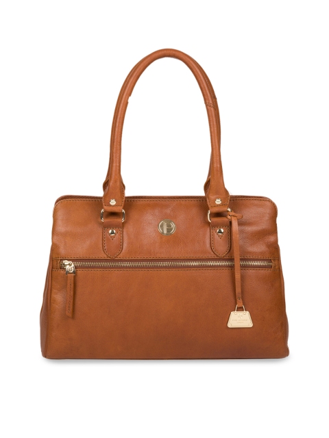 

PURE LUXURIES LONDON Women Camel Brown Solid Genuine Leather Poppy Shoulder Bag, Tan